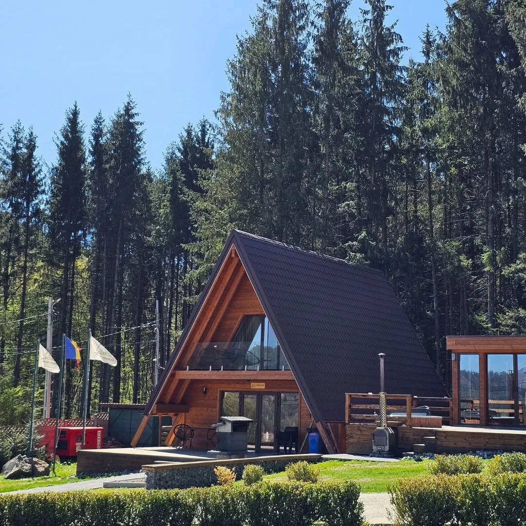 A-Shape timber hospitality cabin in the Romanian forest