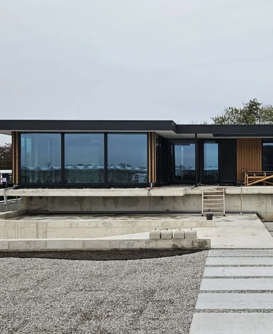 Detailed exterior of completed timber project