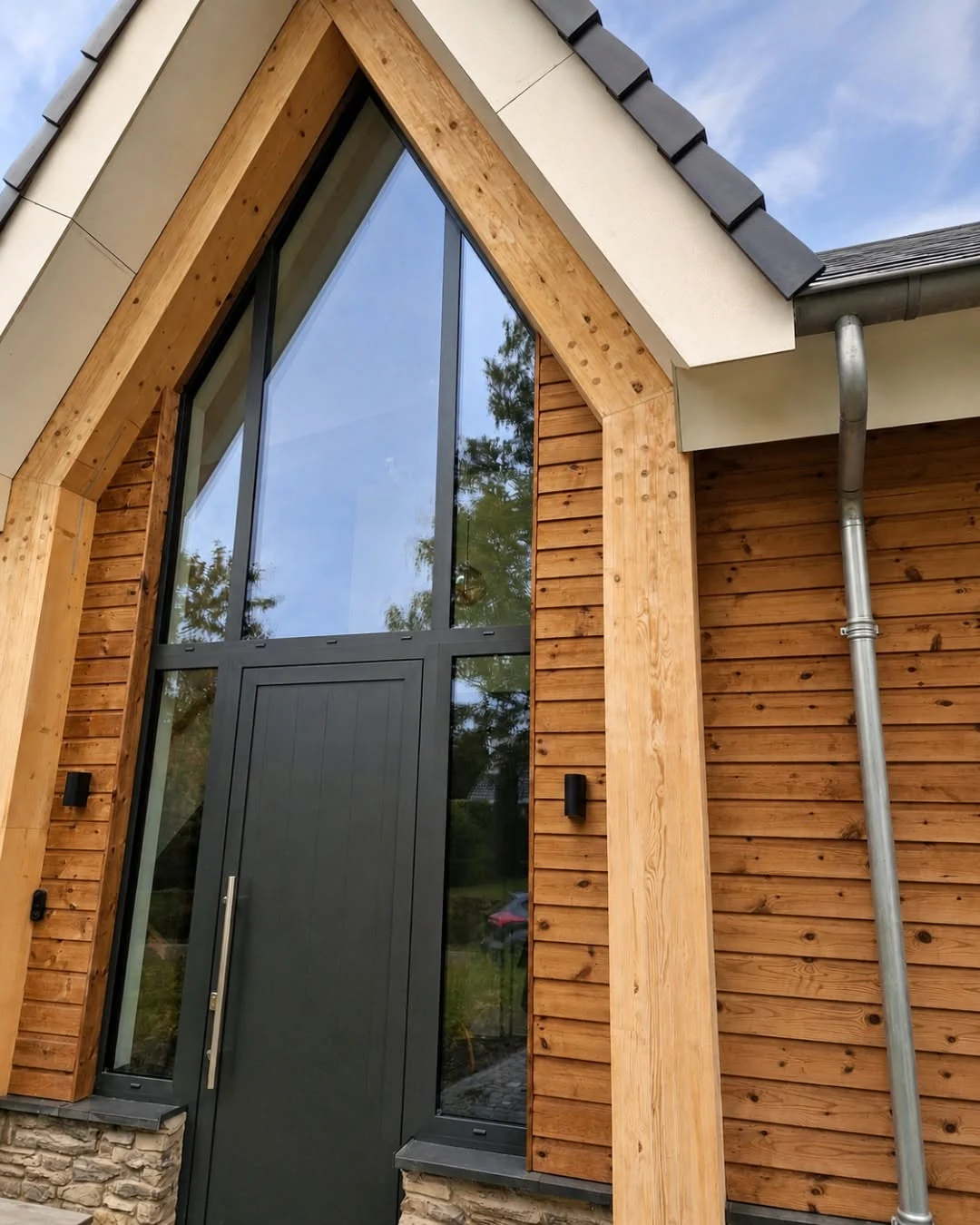 Dutch Rapid-Assembly Timber Residence entrance in the Netherlands