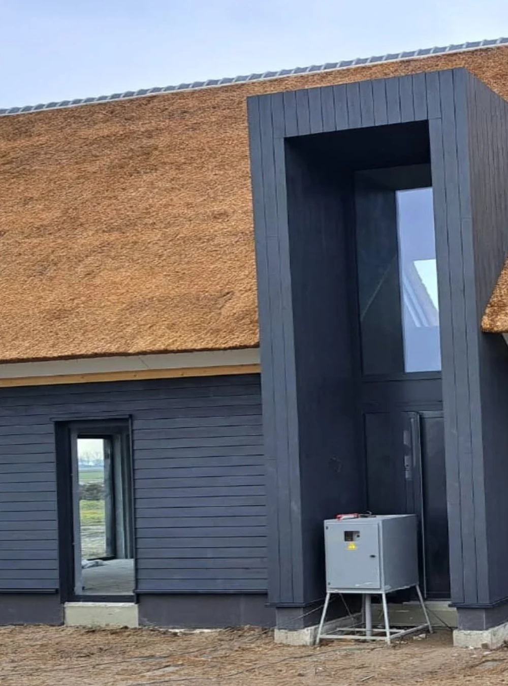 Entrance detail of the Dutch thatched residence