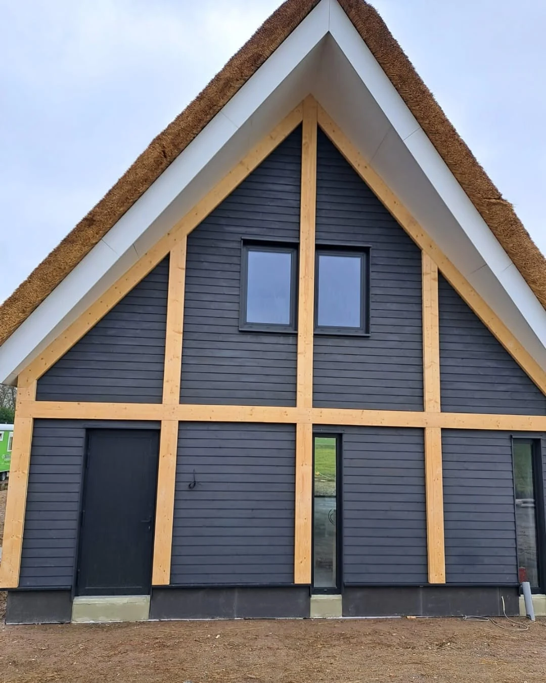 Gable elevation of the Dutch thatched residence