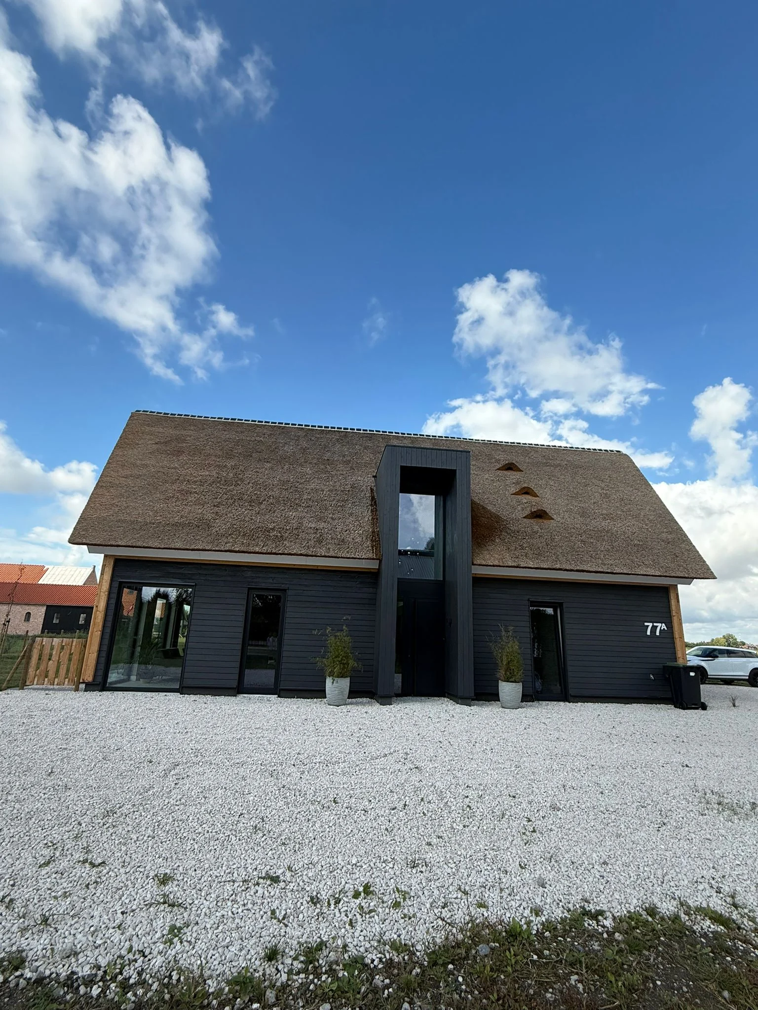 Ed timber residence front elevation wide view
