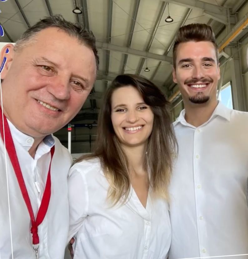 ERGIO team members inside the production facility