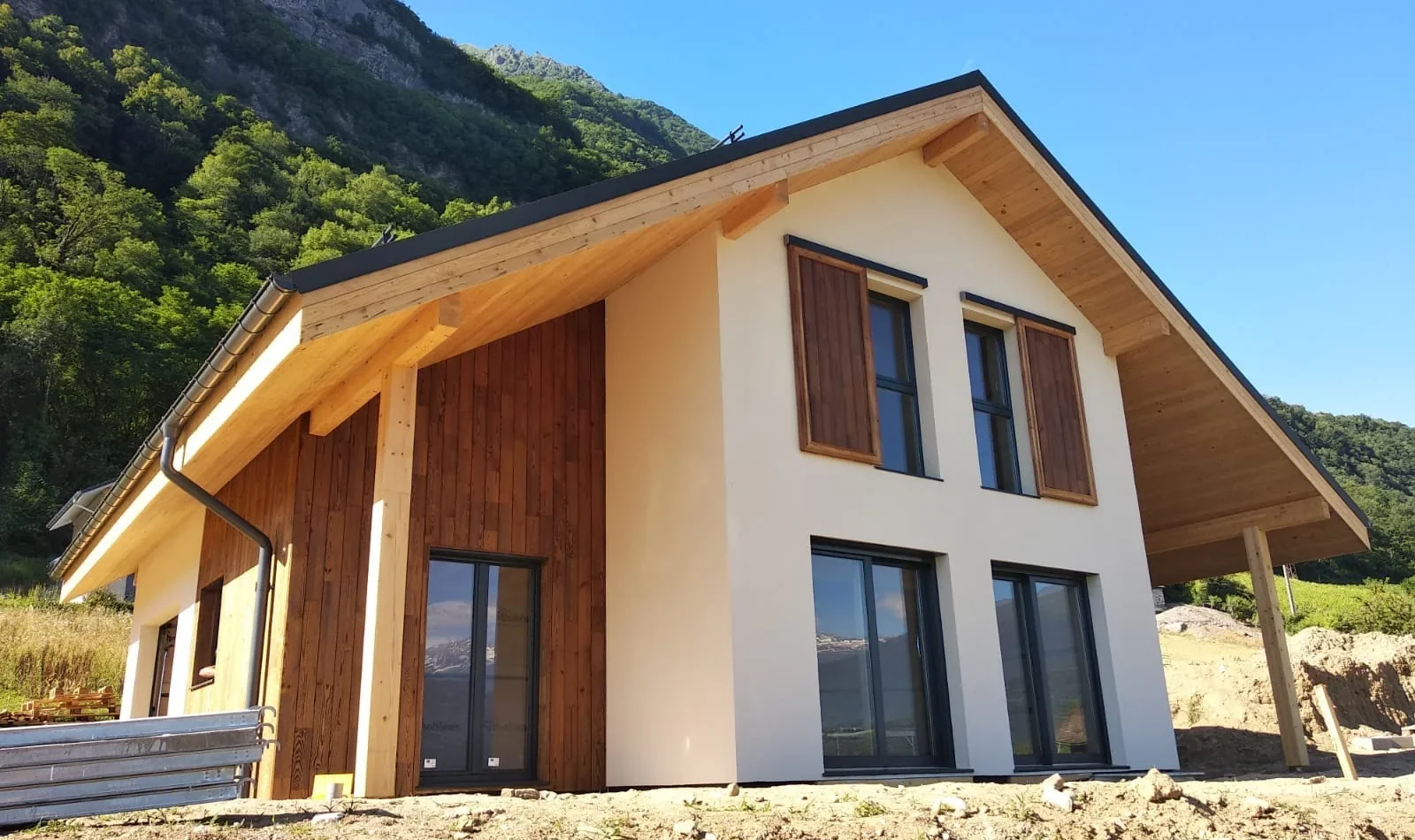 Timber frame residential project in the French Alps