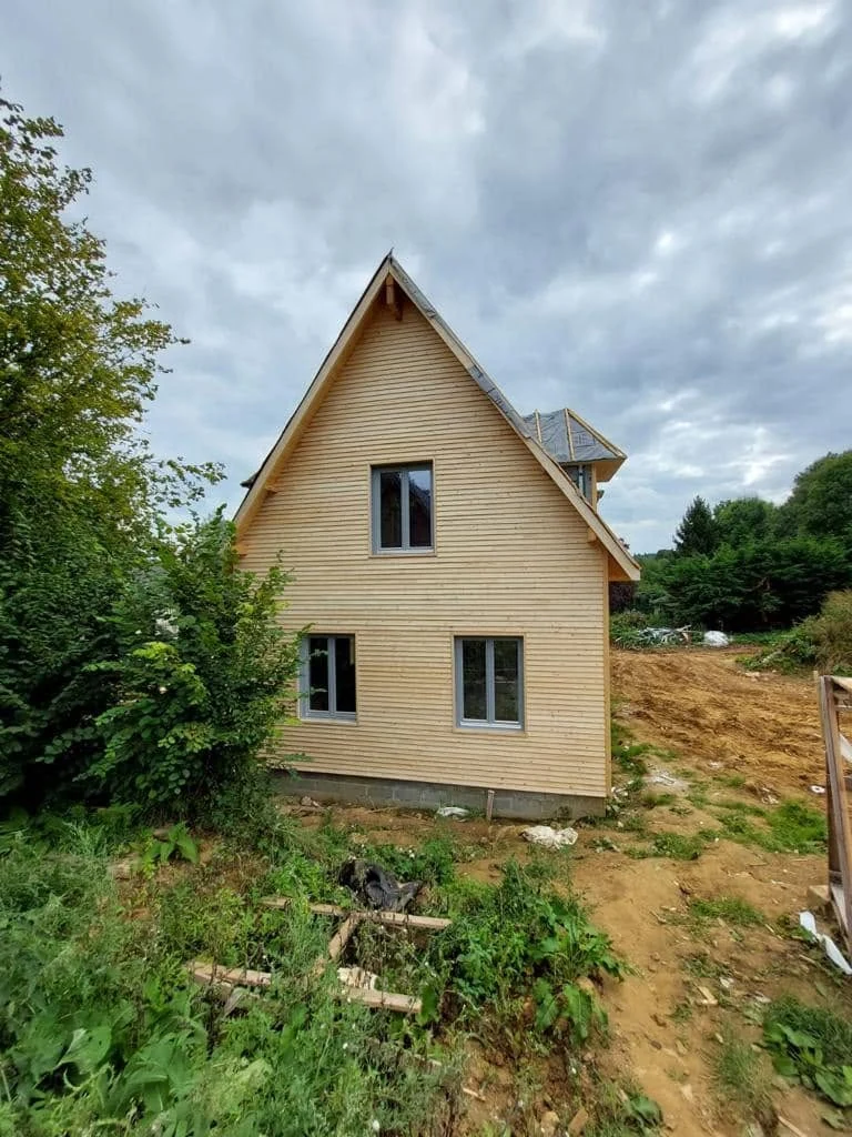 Gable elevation of the French residence
