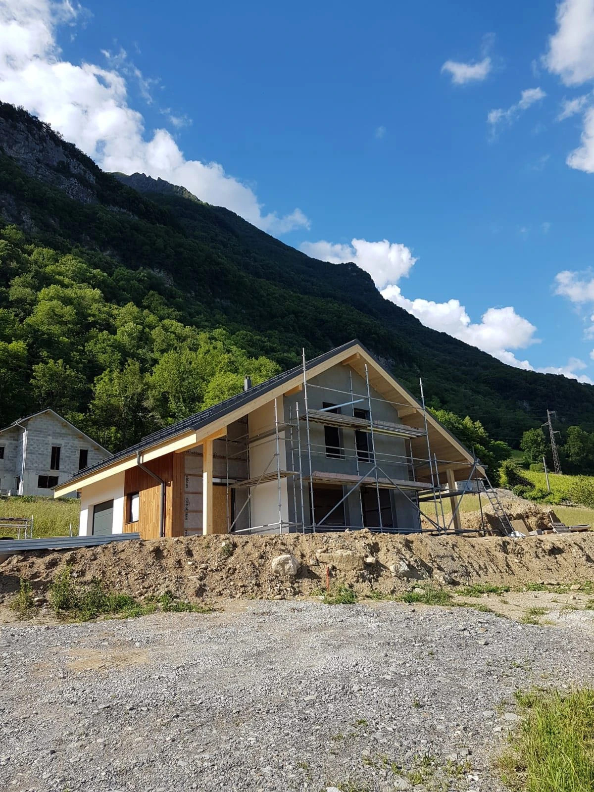 Freterive timber residence during site progress