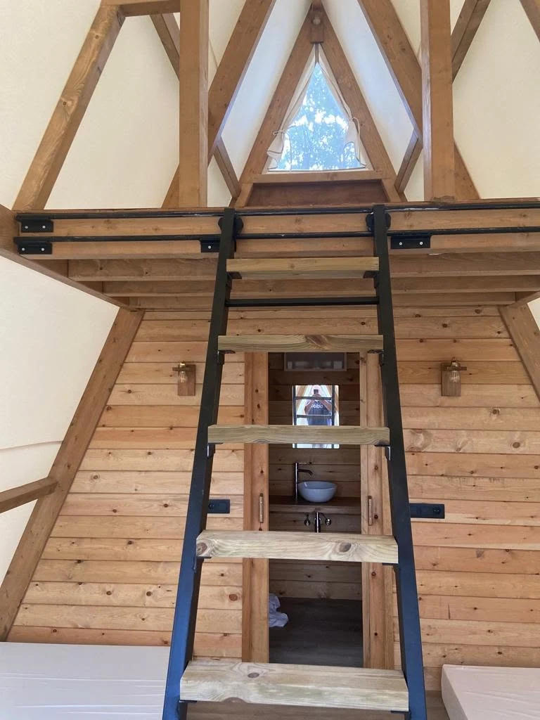 Interior of a La Escalada Gandia glamping tent