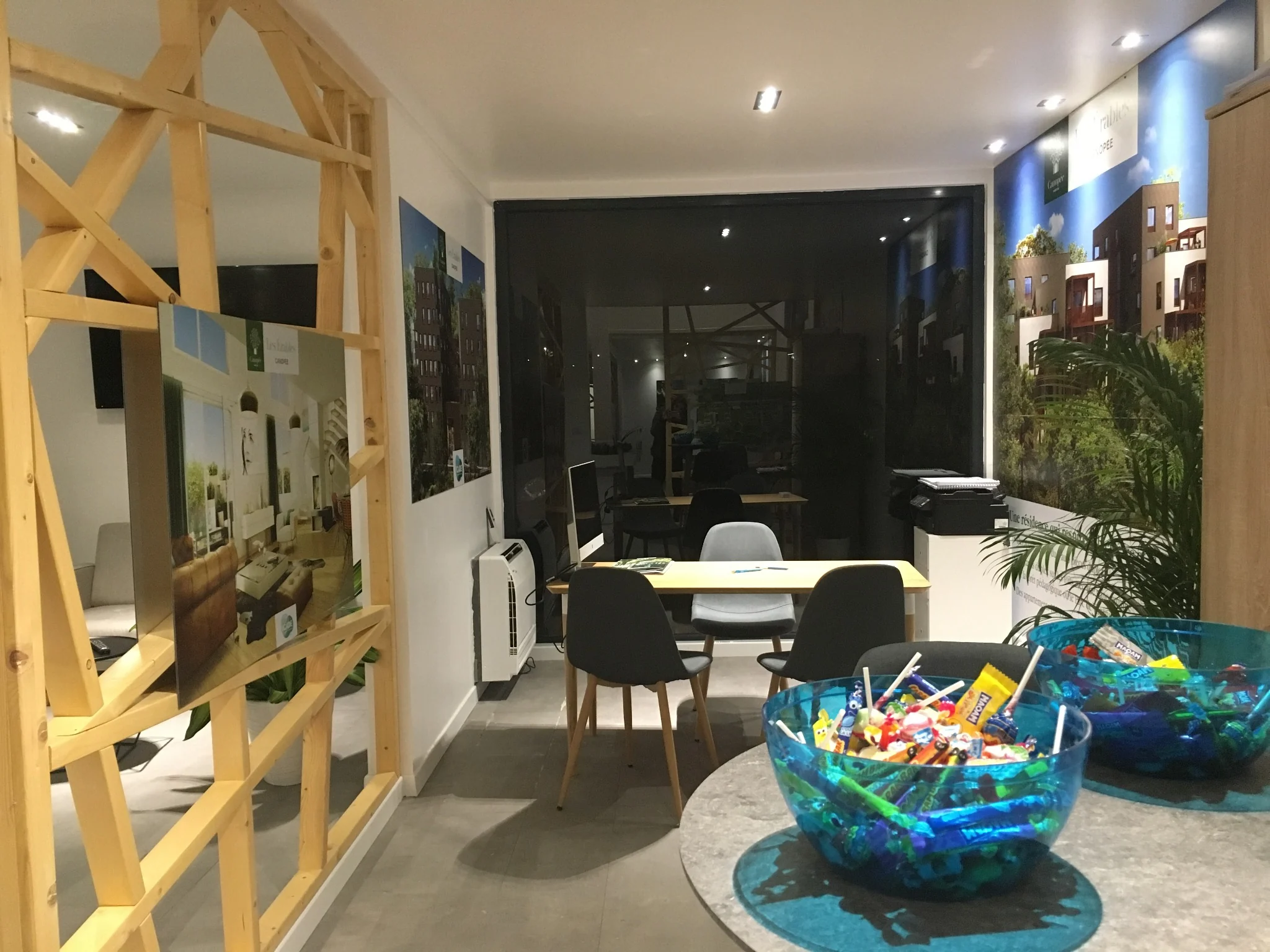 Interior office and meeting space inside the Massy project