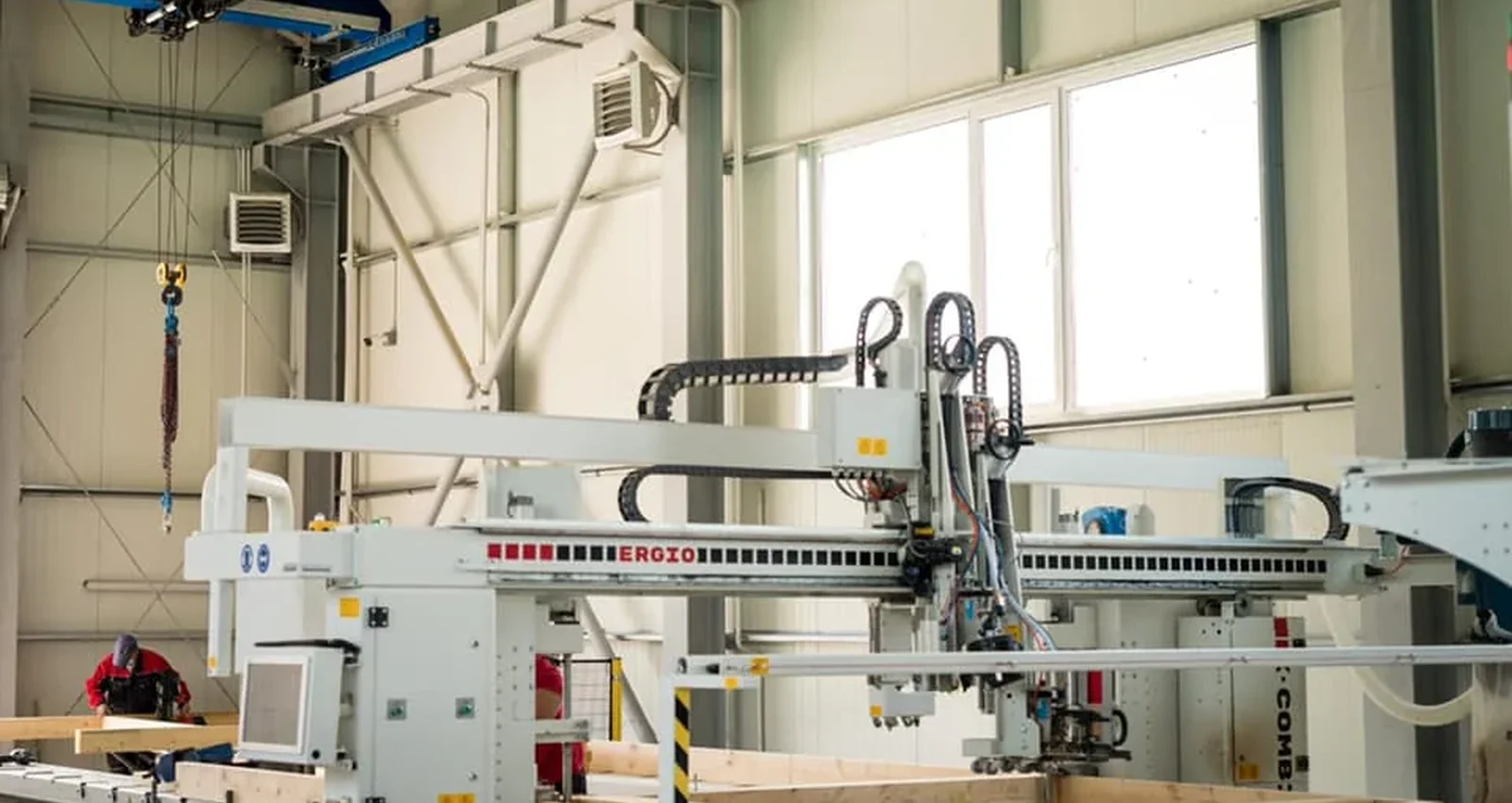 Automated timber frame production in the ERGIO factory