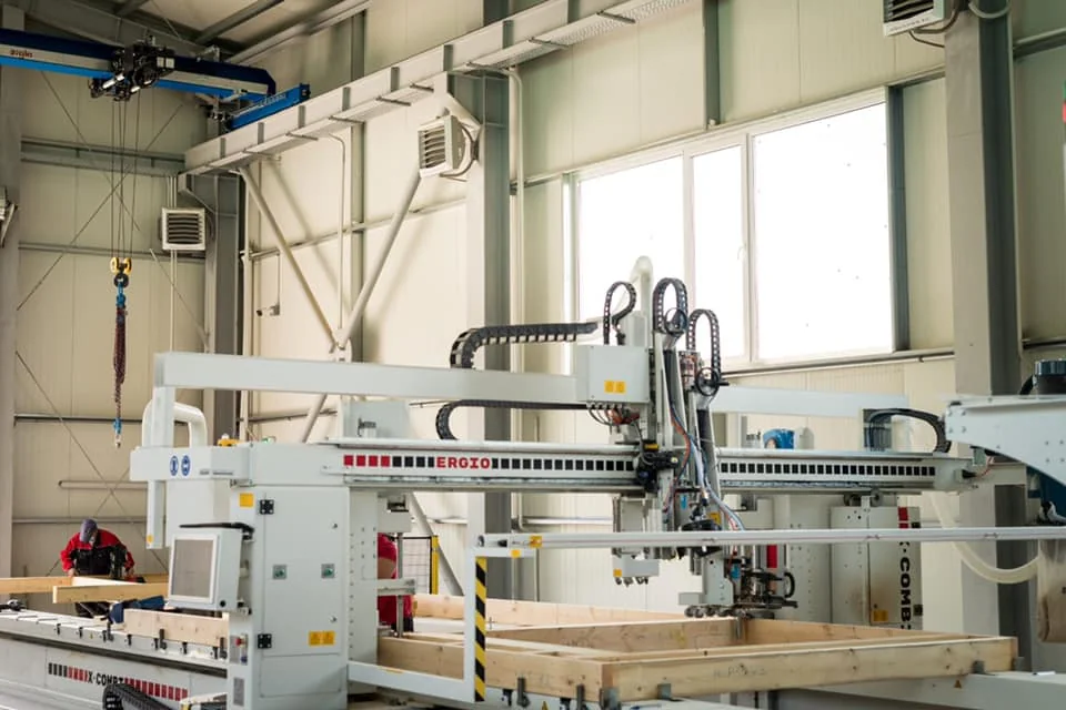 MobiOne automated timber-frame panel production line at ERGIO
