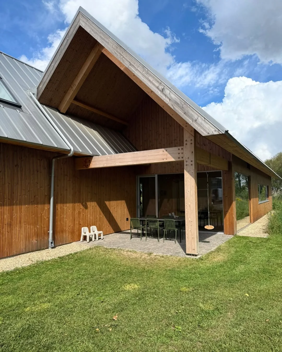 Completed Post and Beam entrance and canopy