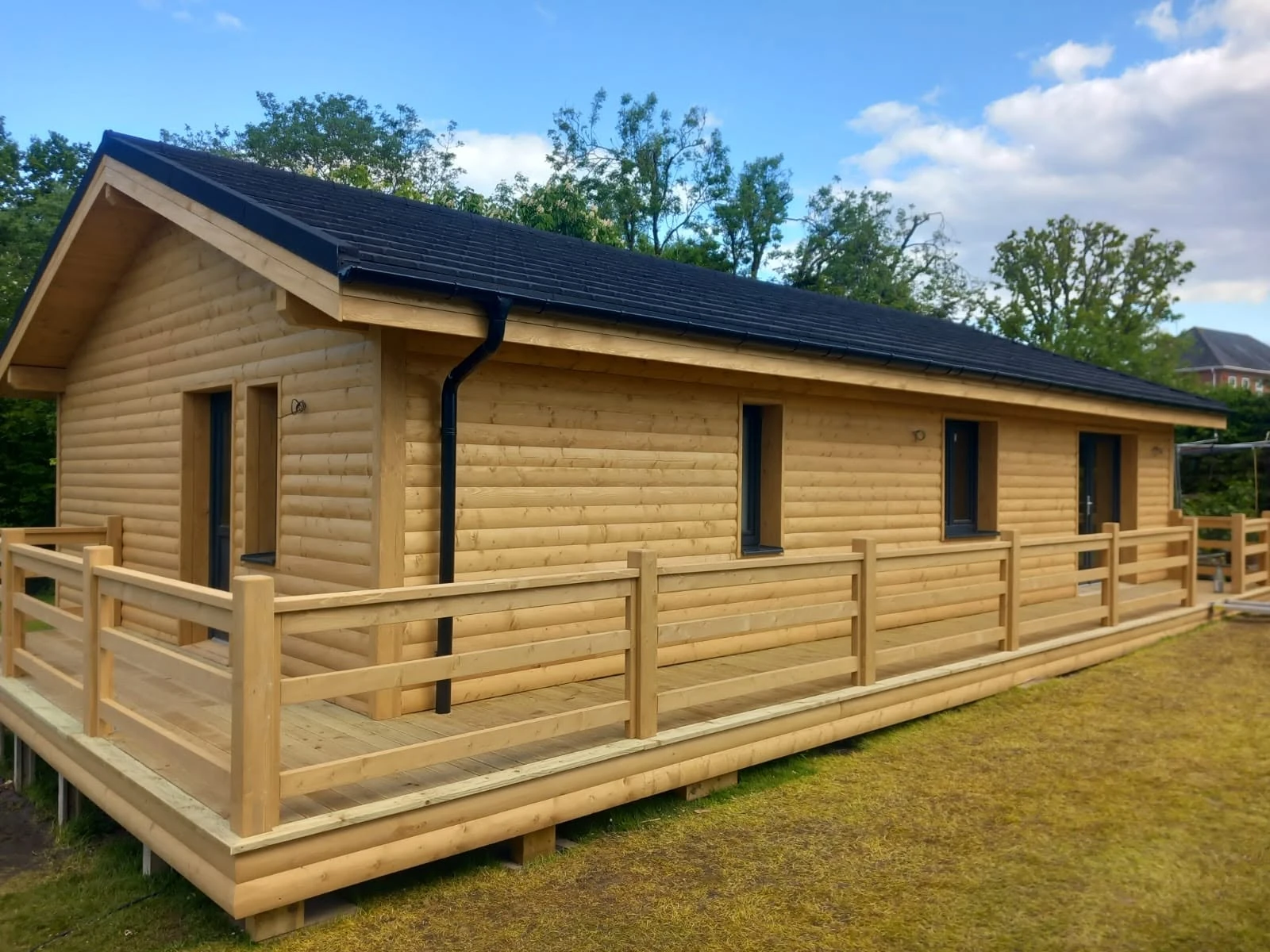 Completed Sam Kirby timber residence in Stretton, Rutland