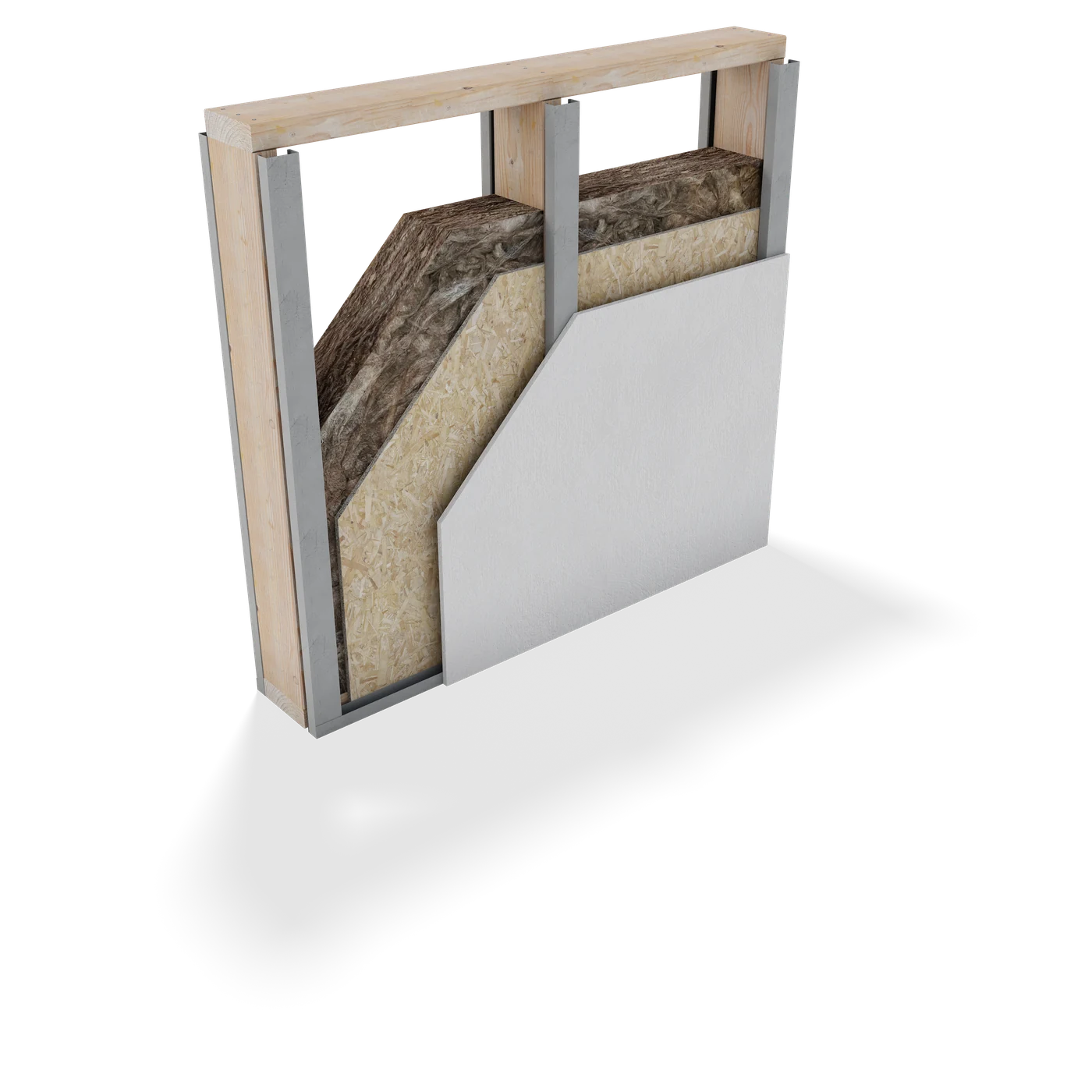 Indicative load-bearing interior timber frame wall build-up