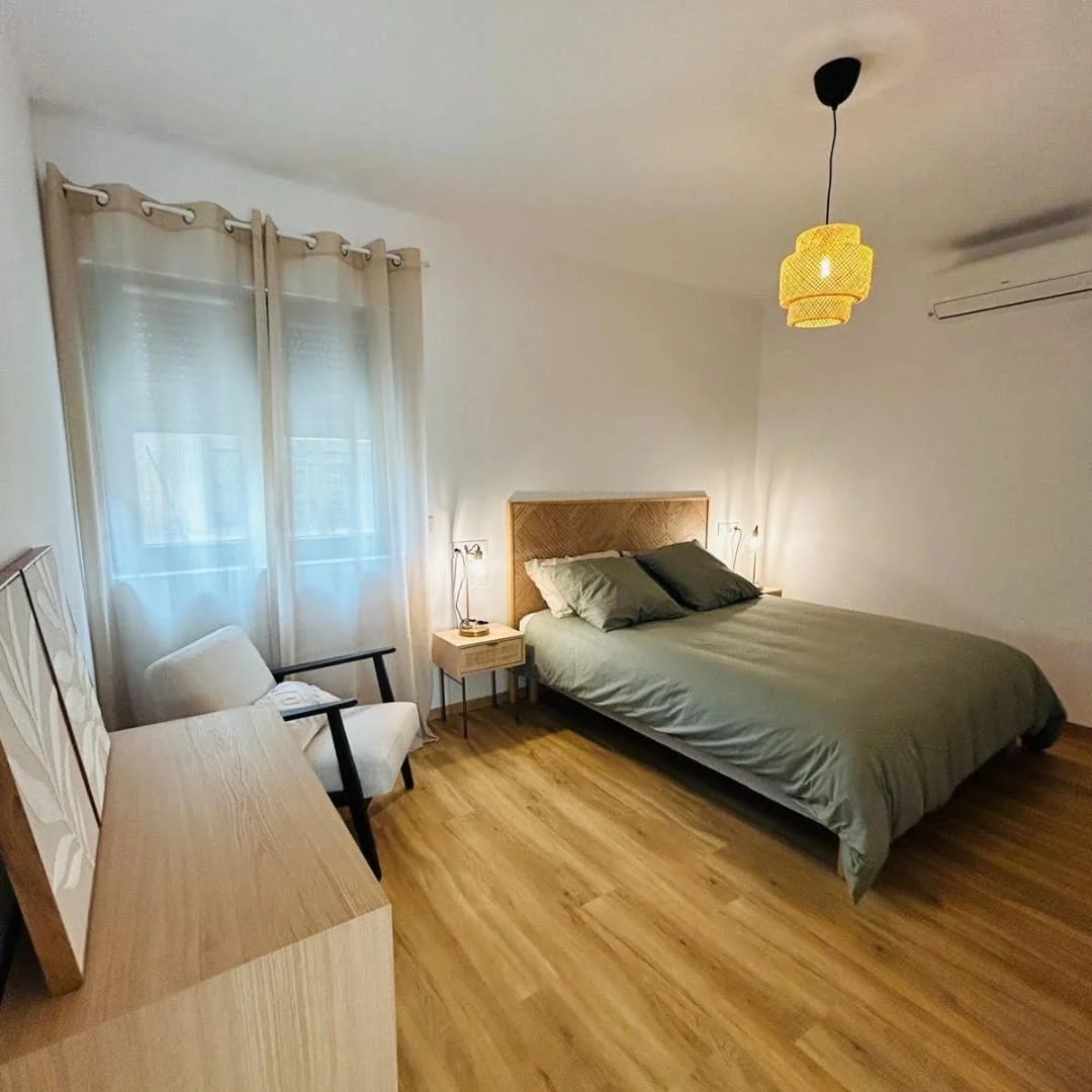 Completed bedroom inside a Village Seniors 1 residence