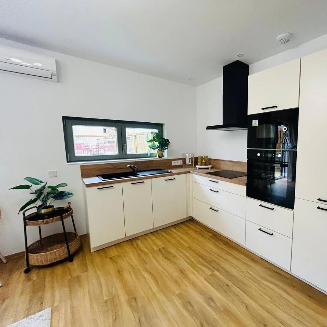 Finished kitchen in a Village Seniors 1 home